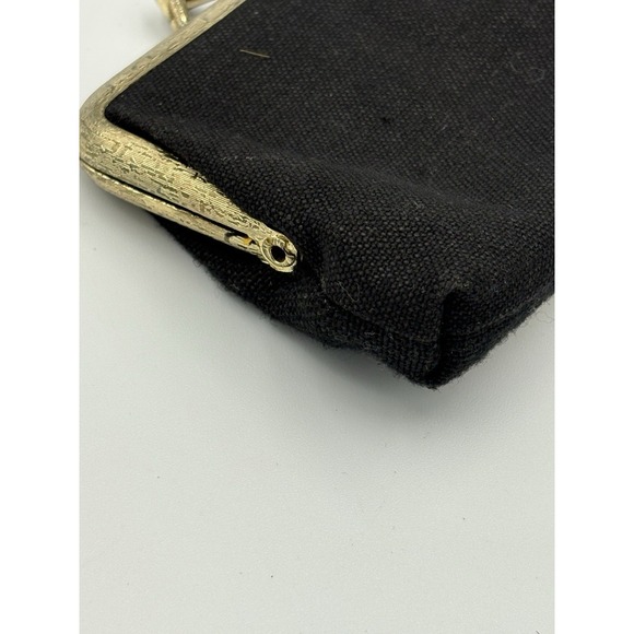 Vintage Floral Needlepoint Tapestry Coin Purse Bag Kiss Lock 4 " - Picture 7 of 7